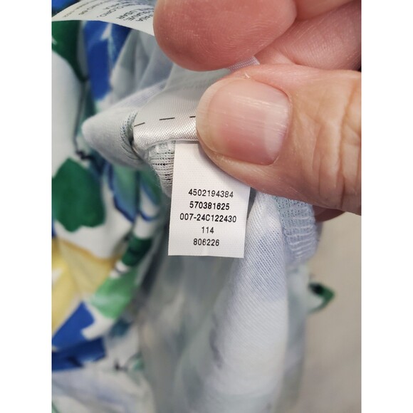 Chico's Pima Cotton Floral Print Square Neck 3/4 Sleeve Tunic Size 3 (XL) - Picture 6 of 6